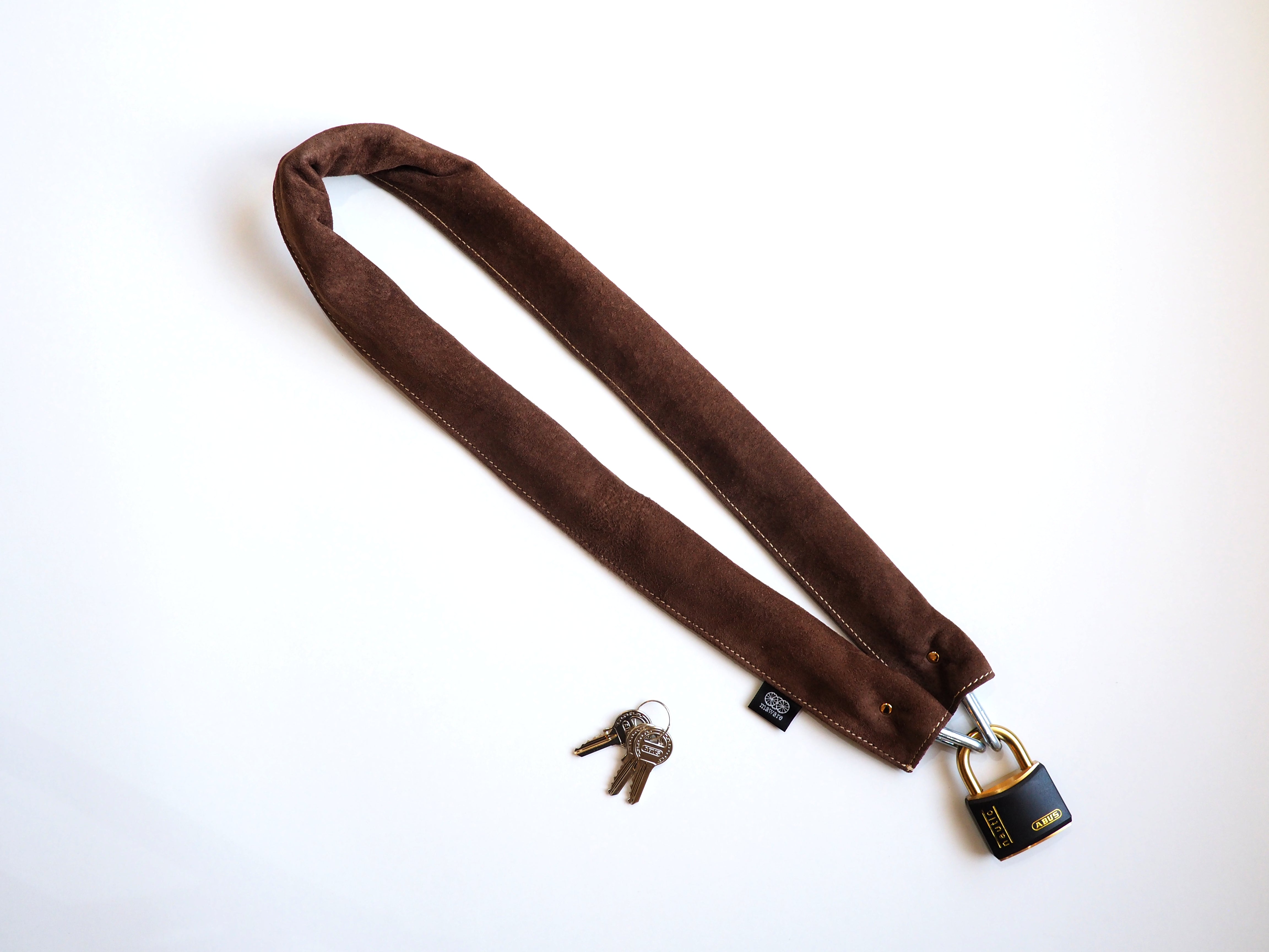 Leather cycle chain lock